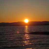 素晴らしい琵琶湖の夕日でした。