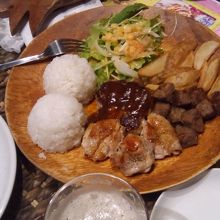 3種のお肉プレート