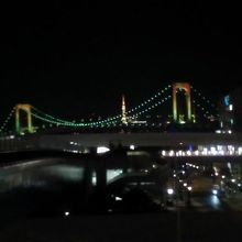 ゆりかもめお台場駅付近からのレインボーブリッジ