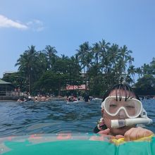 海からビーチの景色です