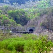 北海道側のトンネル入口前