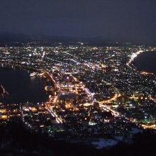 冬の日没直後の夜景
