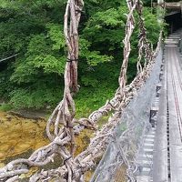 夕食処に行く吊り橋