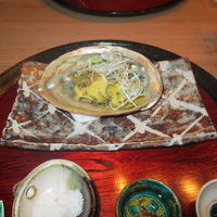 初日の夕食（鮑）