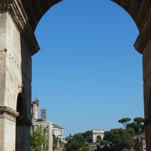 歩いてきたフォロ・ロマーノを振り返ります。