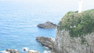 晴天に輝く足摺灯台