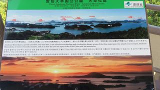 山頂の展望台から綺麗な景色