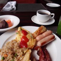 ビュッフェスタイルの朝食です。