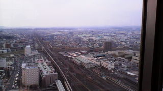 展望フロアなどもあり郡山駅での電車待ち時間に便利