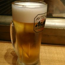 生ビールはアサヒスーパードライ