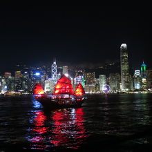 ビクトリアハーバーの夜景