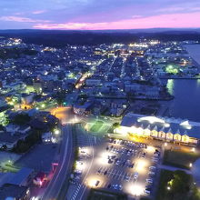 赤く染まった夕日のおかげでこの一枚