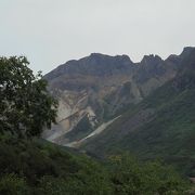 景色を見に行ったのですが（十勝岳温泉）