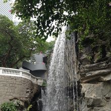 その先には滝があり