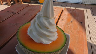 メロンアイスが豪華でおいしい