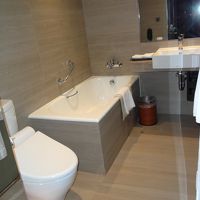 シャワーブースが右側にあります。