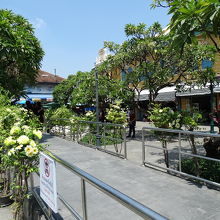 この手前にテントの案内所などが・・・