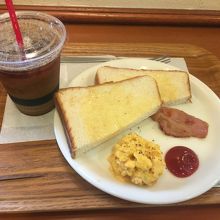 スクランブルトーストモーニングセット