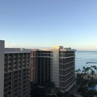 部屋からの朝の風景