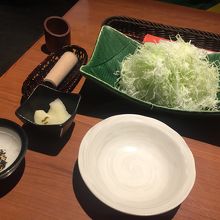 キャベツとお新香