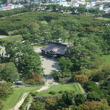 五稜郭タワーから、五稜郭の中心部を見る