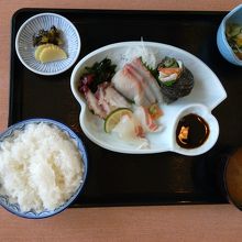 あ刺身御膳も新鮮なお魚を使っていておいしいです