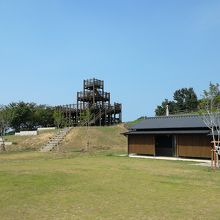 公園内の風景　広い公園の敷地です