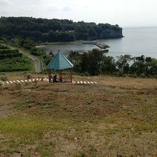 公園内斜面の花壇