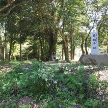 ひっそりと。石碑。