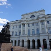 ポーランド科学アカデミーの前に像が建てられています