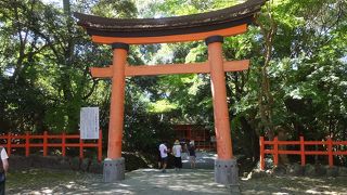 ちょっと不思議な鳥居。