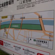 賀茂川沿いの地図です