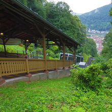 ケーブルカー終点付近