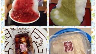 インパクト大！のかき氷  和菓子ももちろん美味しい♡