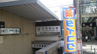 京阪電車踏切横の駅
