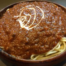 パスタがどーん