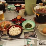 2階の団体客向けのレストランの松坂牛のすき焼き御膳は柔らかくて美味でした