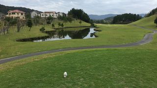 別荘が点々とある珍しいゴルフ場