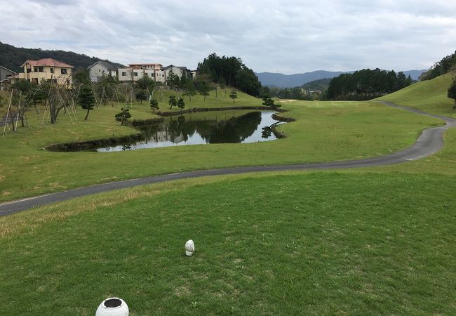 別荘が点々とある珍しいゴルフ場