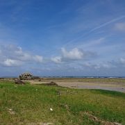 野鳥観測の海岸