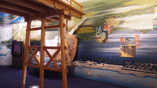 難波宮の遺跡の上に