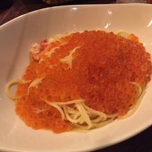 いくらとウニのパスタ