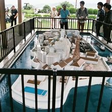 長崎市高島石炭資料館、軍艦島模型。