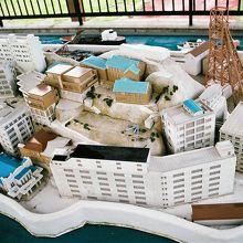 長崎市高島石炭資料館、軍艦島模型。