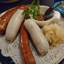 ソーセージの盛り合わせ