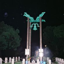 長崎の鐘の夜景。