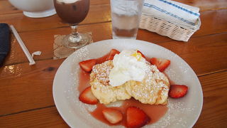 スフレパンケーキは絶品