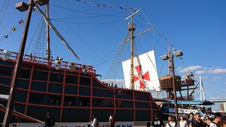 サンタマリア号45分間の船旅で大満足します