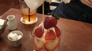 綿菓子がついてるスムージー