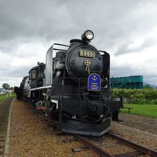 先頭の9600型蒸気機関車